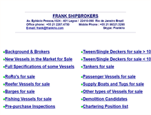 Tablet Screenshot of frankshipbrokers.com